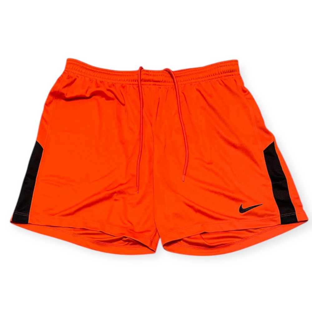NWT Women's Nike dri-FIT Soccer Athletic Shorts Size Large Orange